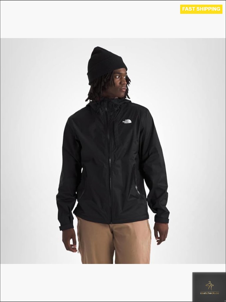 Men's Rain Shell Jacket Waterproof Breathable Hooded Zip Pocket Lightweight